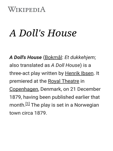 a doll's house wikipedia|a doll's house the original.